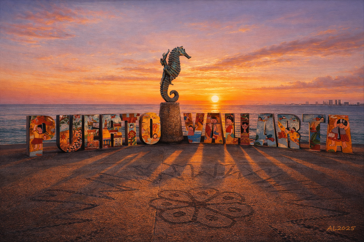 Puerto Vallarta Icons at Sunset